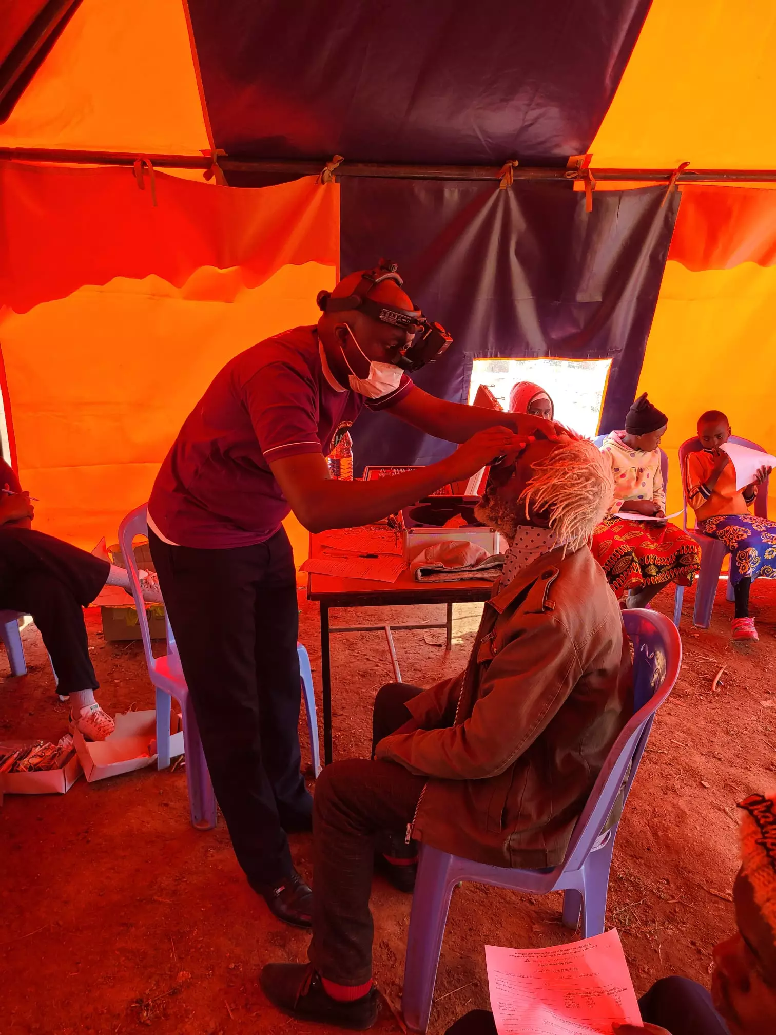 Free medication and eyeglasses distributed at the medical camp