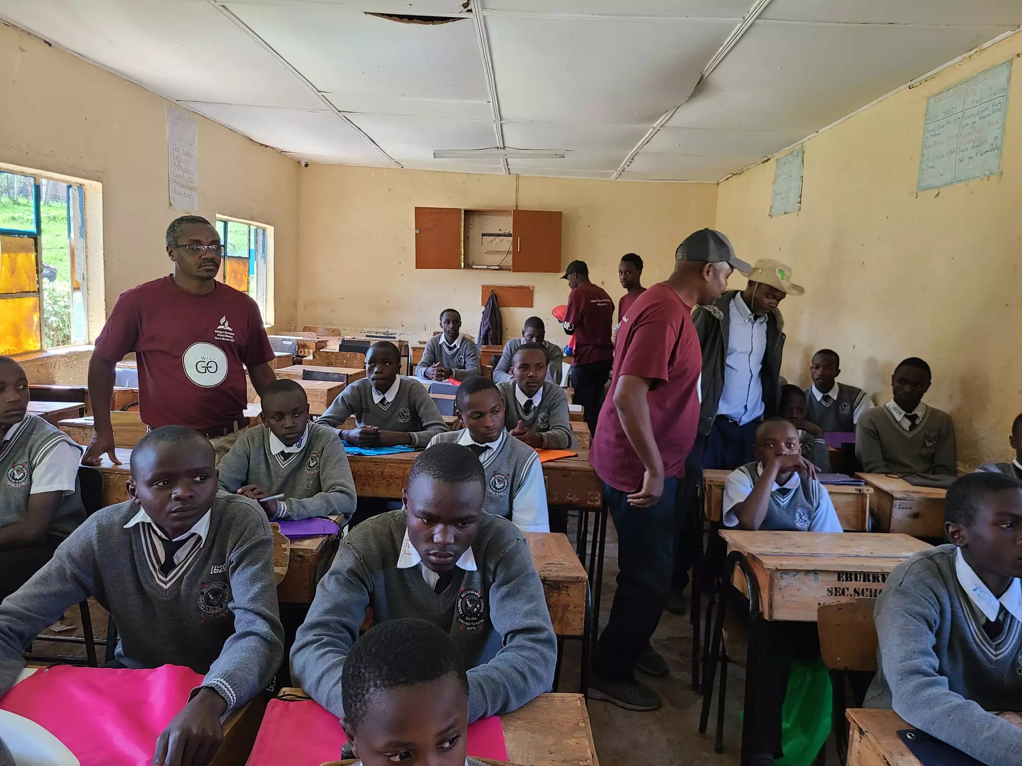 Students during a school outreach visit