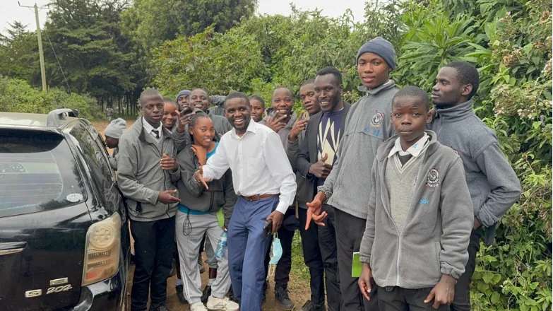 Young people gathered during youth ministry in Eburru